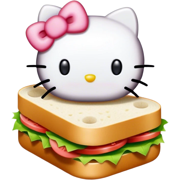 Hello kitty sandwich  emoji