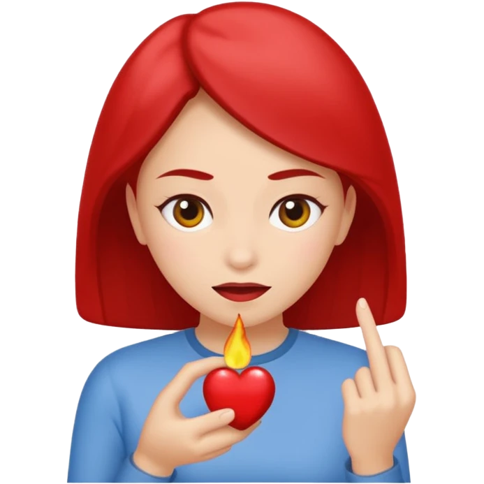 Uma mão apertando um botão escrito perigo emoji