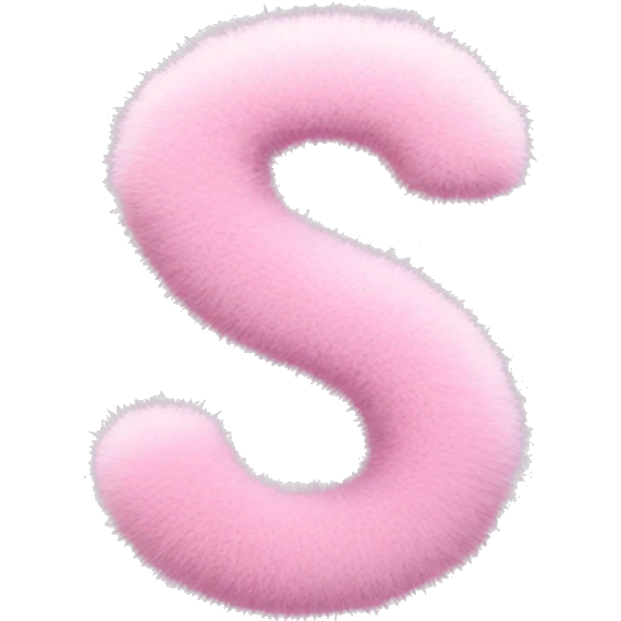 Light Pink fuzzy Letter S emoji