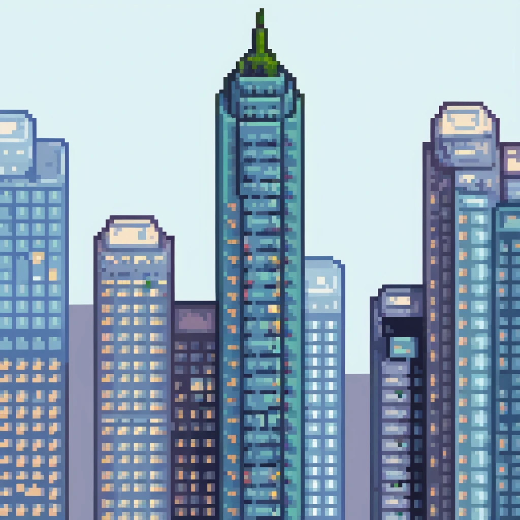 city skyscraper with many windows emoji