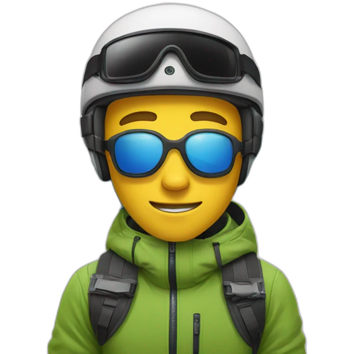 I need an emoji with a snowboarder who lies on his side and poses emoji