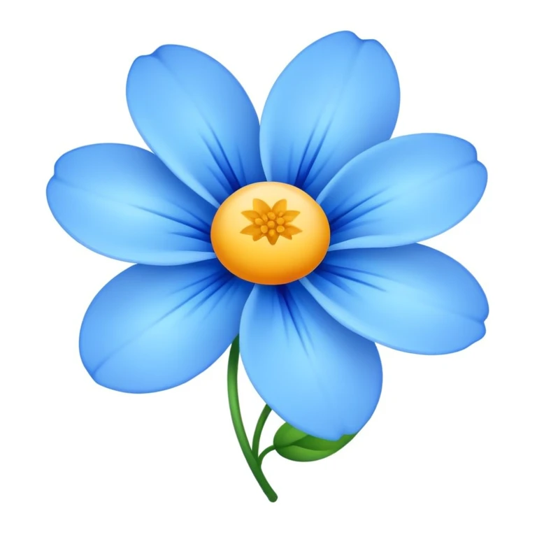 Blue flower emoji