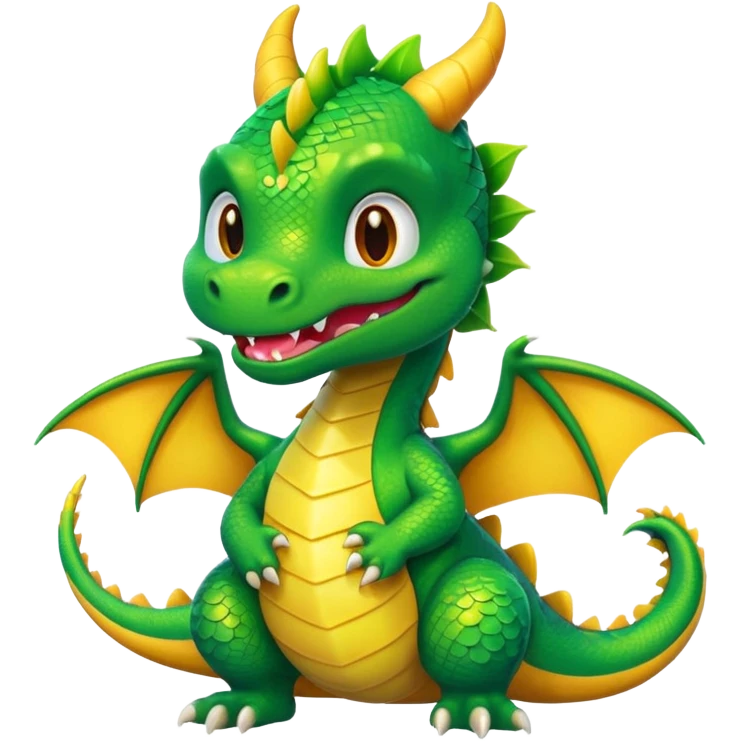 Cute cartoon dragon with fuck on it emoji