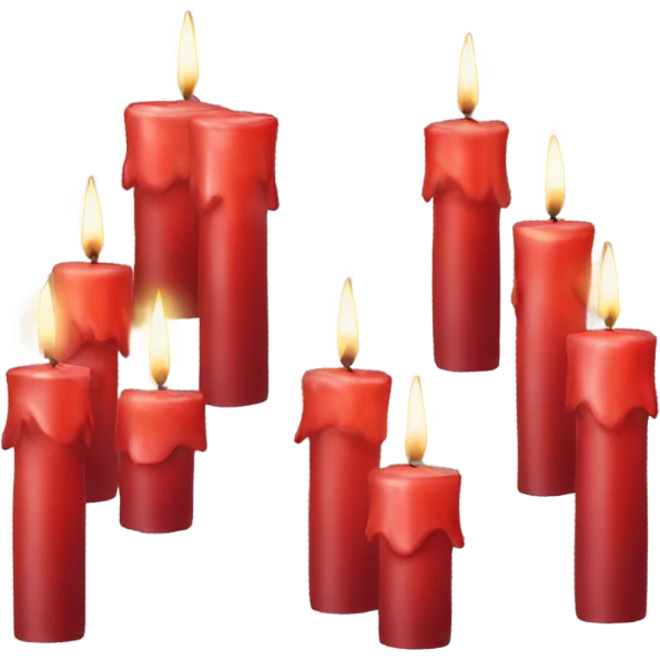 Red Christmas candles  Schwibbogen emoji