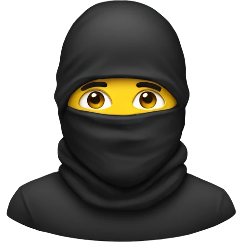 A man wearing a balaclava emoji