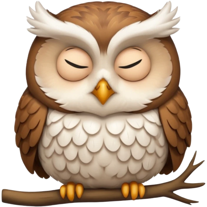 create a sleeping owl emoji emoji