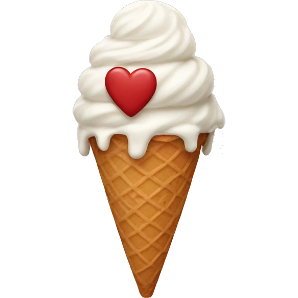 Ice cream heart  emoji