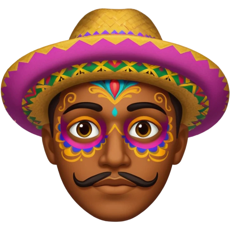 mexican male painted face emoji