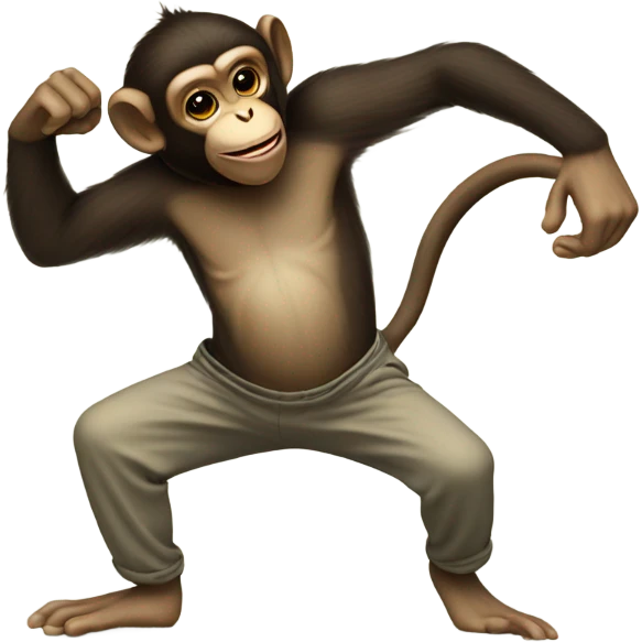 Monkey breakdancing emoji