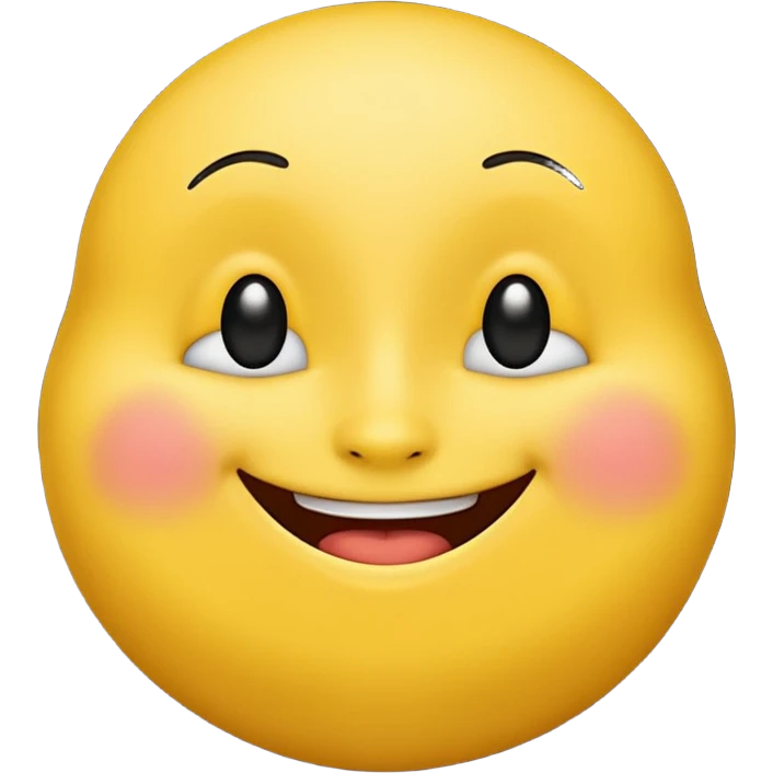 noseless yellow smiling emoji with tits, full body dark black eyes emoji