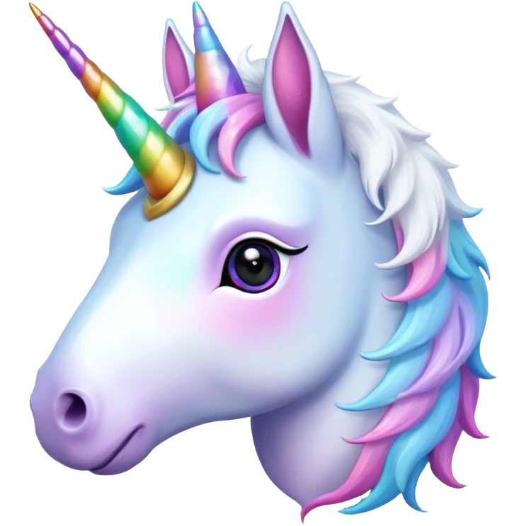 unicorn head, cute emoji