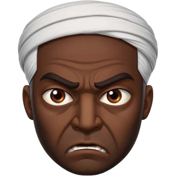 in profile, angry Iranian emoji