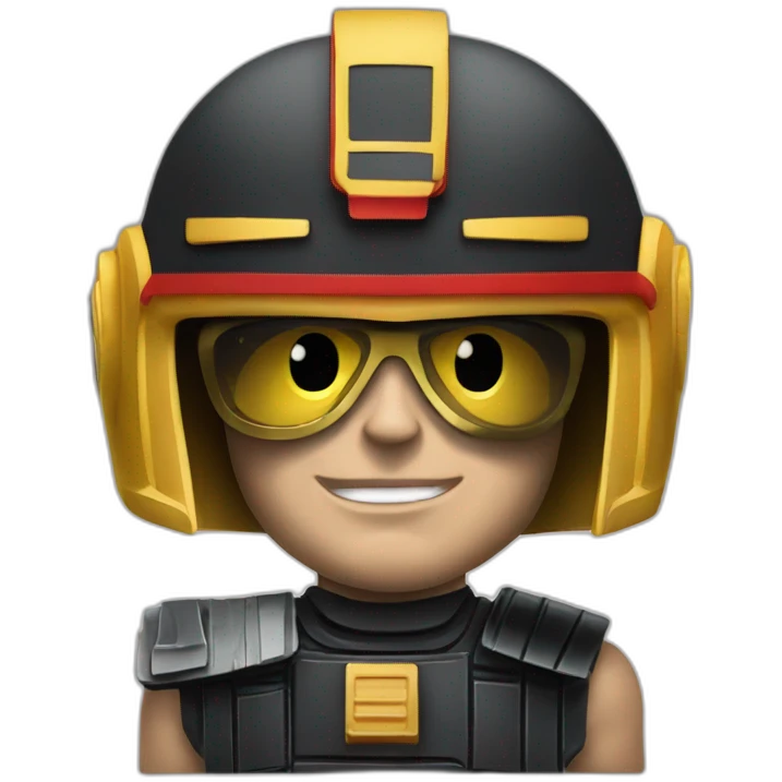 judge dredd with clapperboard visor emoji