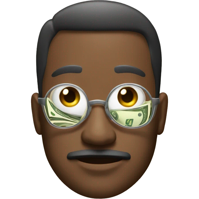 Rich man with money emoji