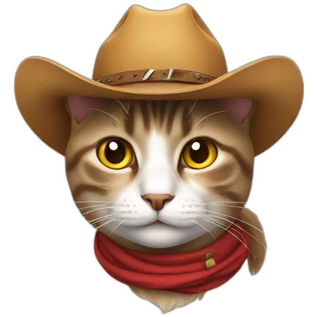 Cat with cowboy hat emoji