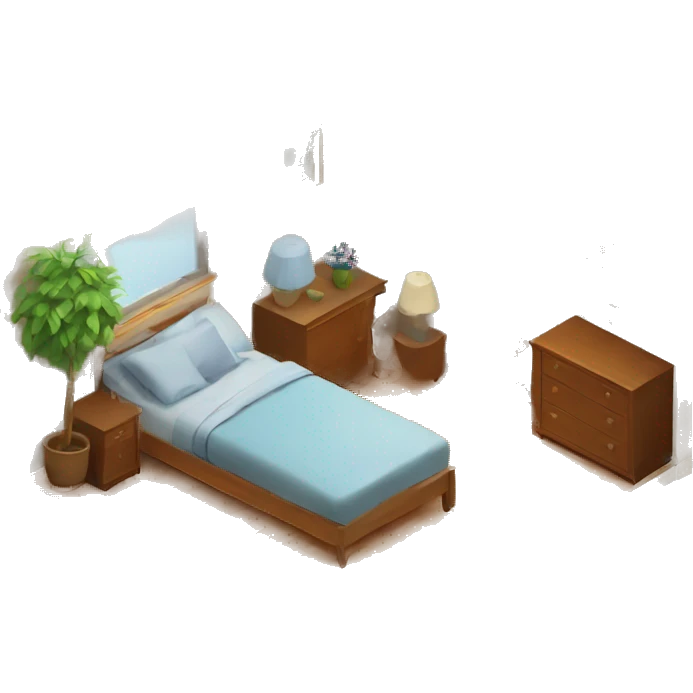 apartment interior isometric emoji