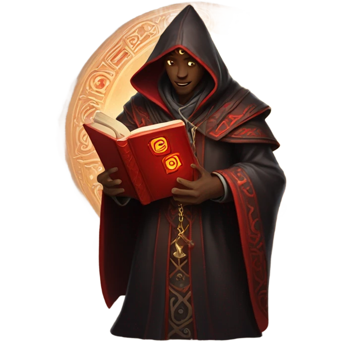 warlock book red emoji