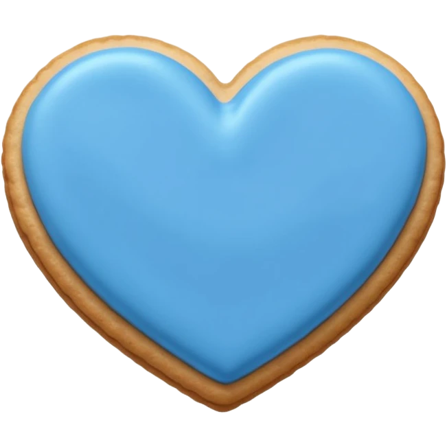 blue heart with a cookie emoji