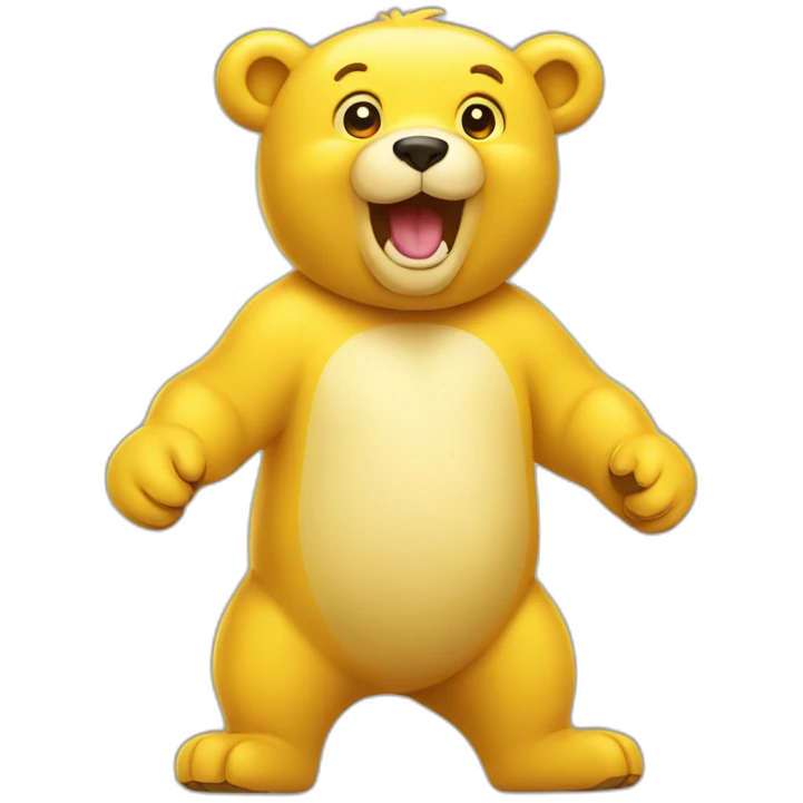 cheerful yellow bear emoji
