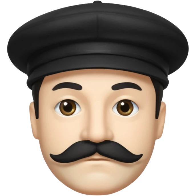 Claude Monet wear black berret hat emoji