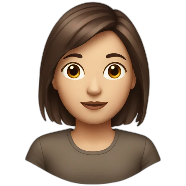 a girl with short brown hair emoji