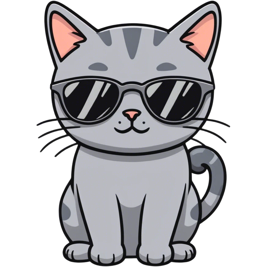 Cat with sunglasses emoji