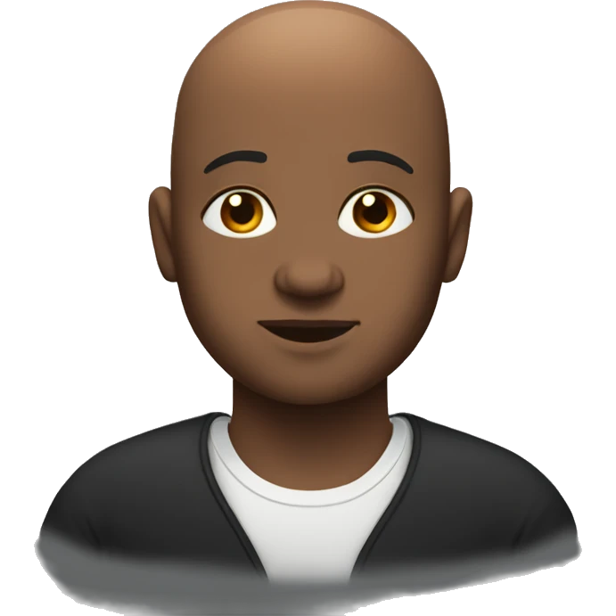 Bald headed black david emoji