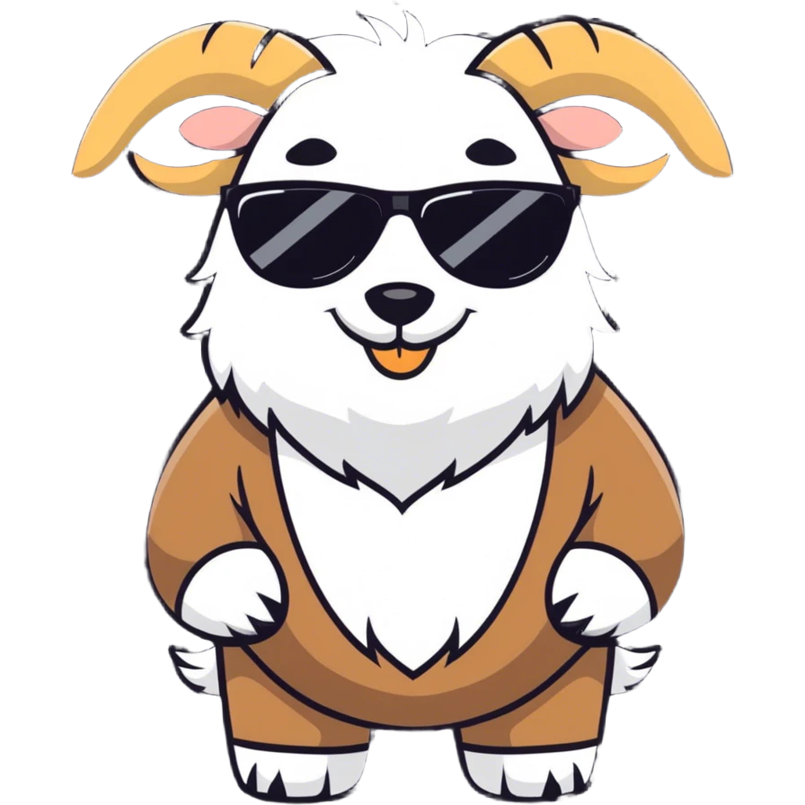 Bear goat with style emoji