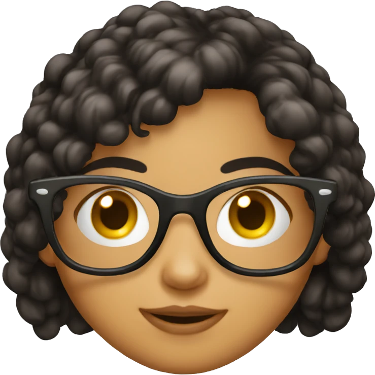 Latin crazy girl with glasses emoji