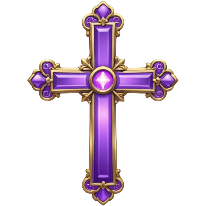 Holy purple cross emoji