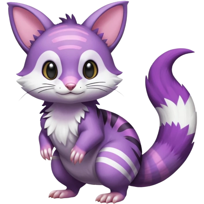 Shiny Furret-Purrloin-Noibat-Trico-Hybrid (Full body) emoji