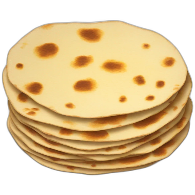 Small Stack of tortillas with some grill marks emoji