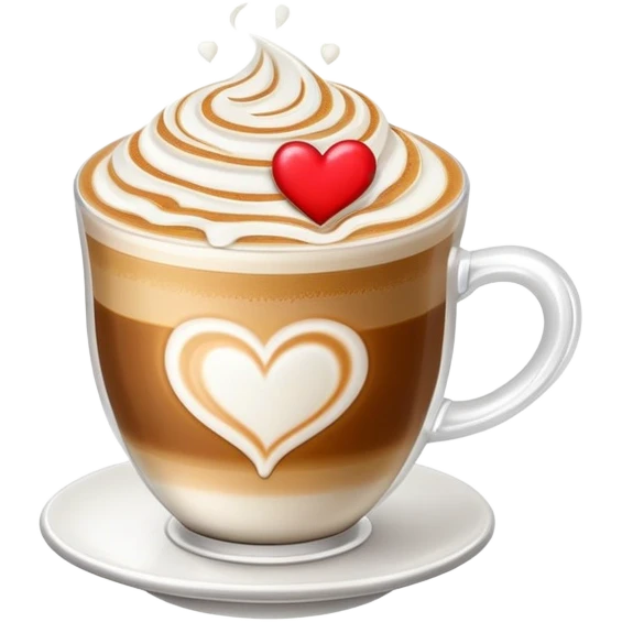 girly latte with cute details emoji