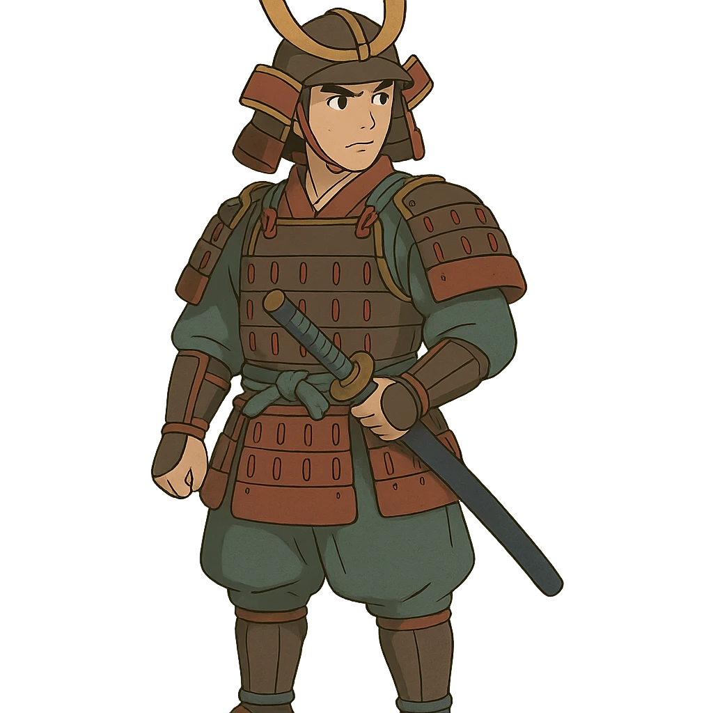 ghibli style Japanese samurai warrior emoji