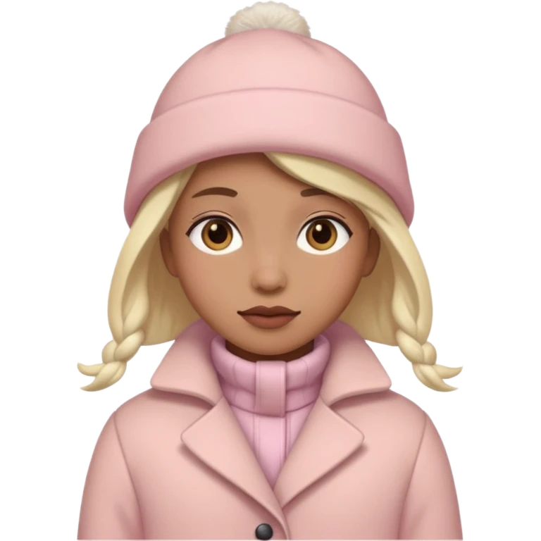 Winter three pastel pink emoji