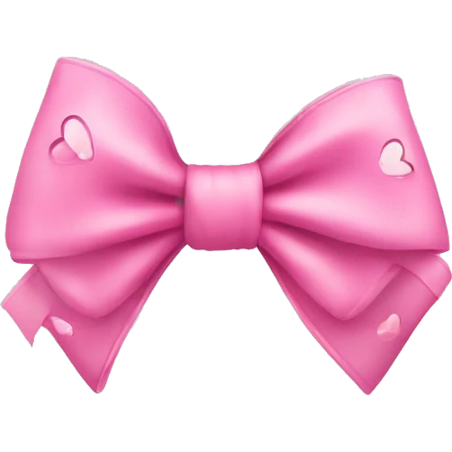 pink bow with little pink hearts in the center emoji