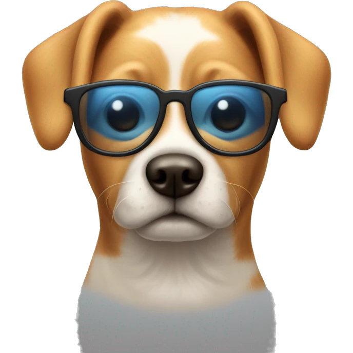 Chien avec des lunettes de soleil emoji