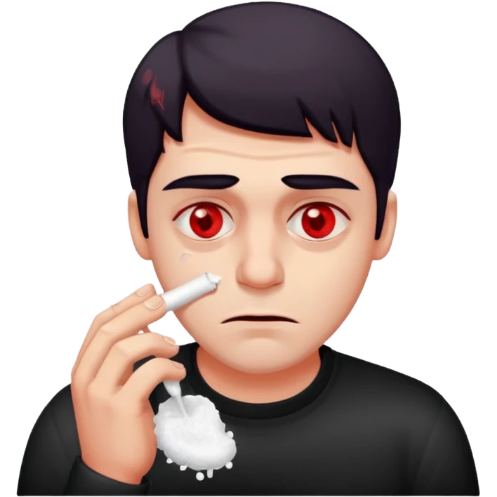 Guy snorting cocaine emoji emoji