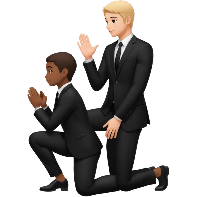 Kneeling person silhouette (proposal pose) emoji