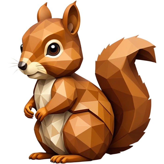 A squirrel made of square triangles  emoji