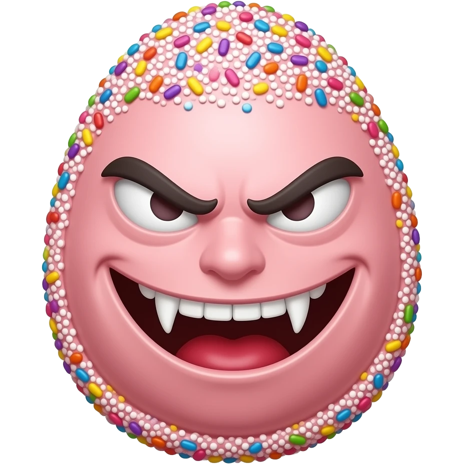 egg sugar villain candy pink face emoji