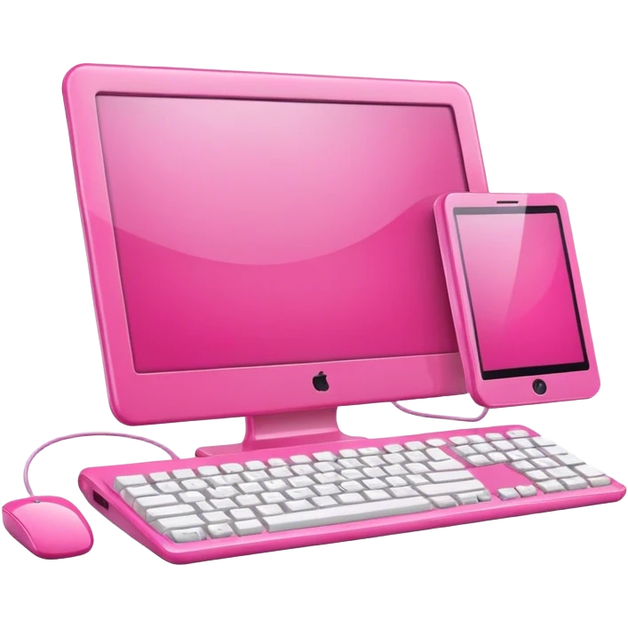 Pink computers  emoji
