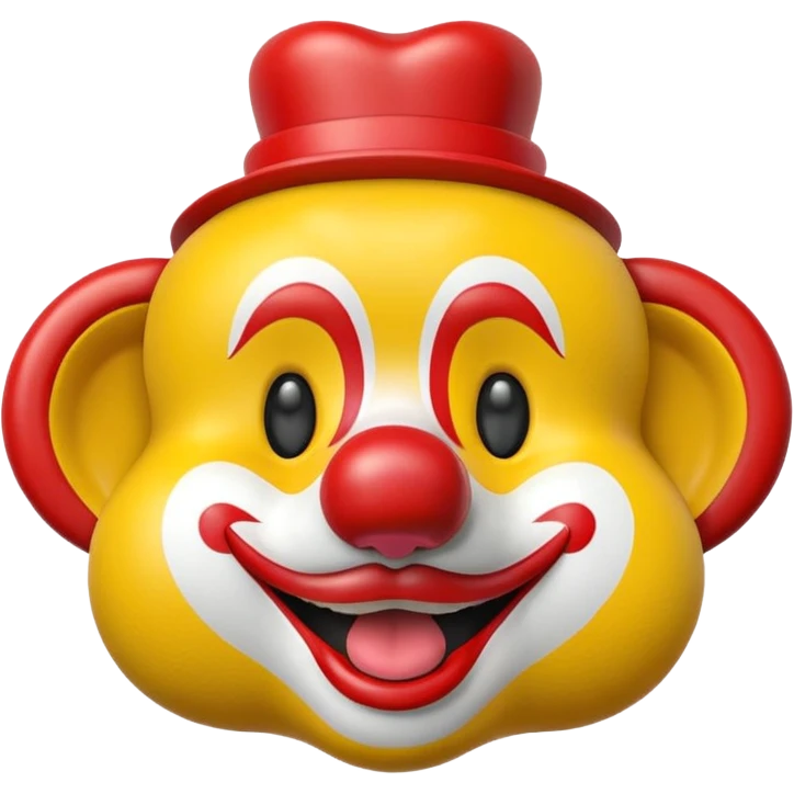 chewing toy for dog, clown emoji