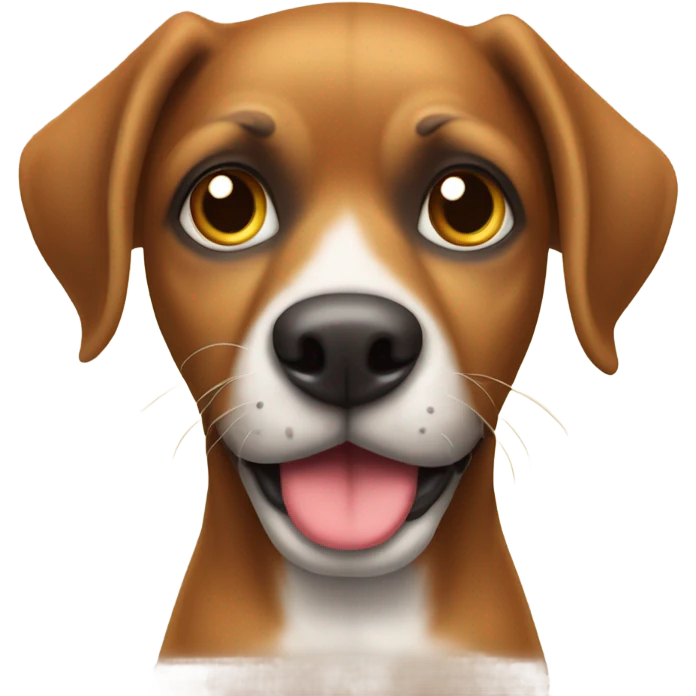 cara de un perro con los ojos en forma de corazon emoji