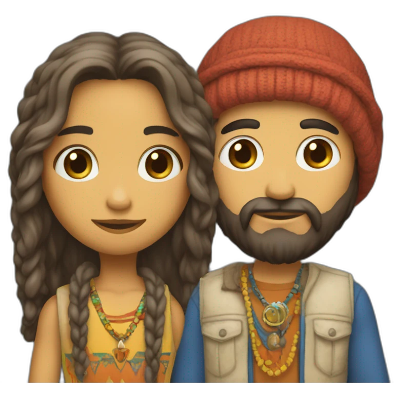 Hippie rubio y lapiz emoji