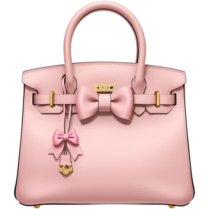 light pink birkin bag with bow emoji