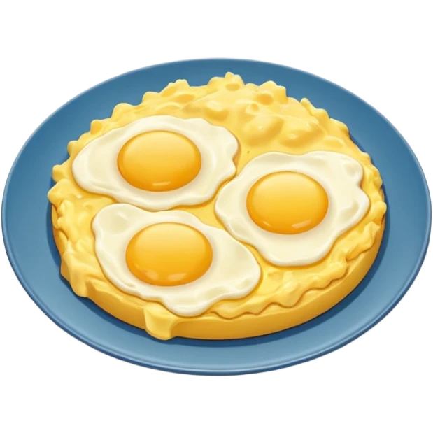Scrambled eggs on a plate emoji
