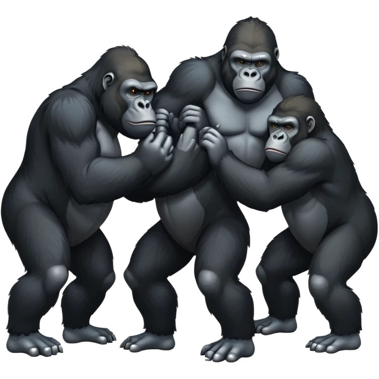 3 apes in the night emoji