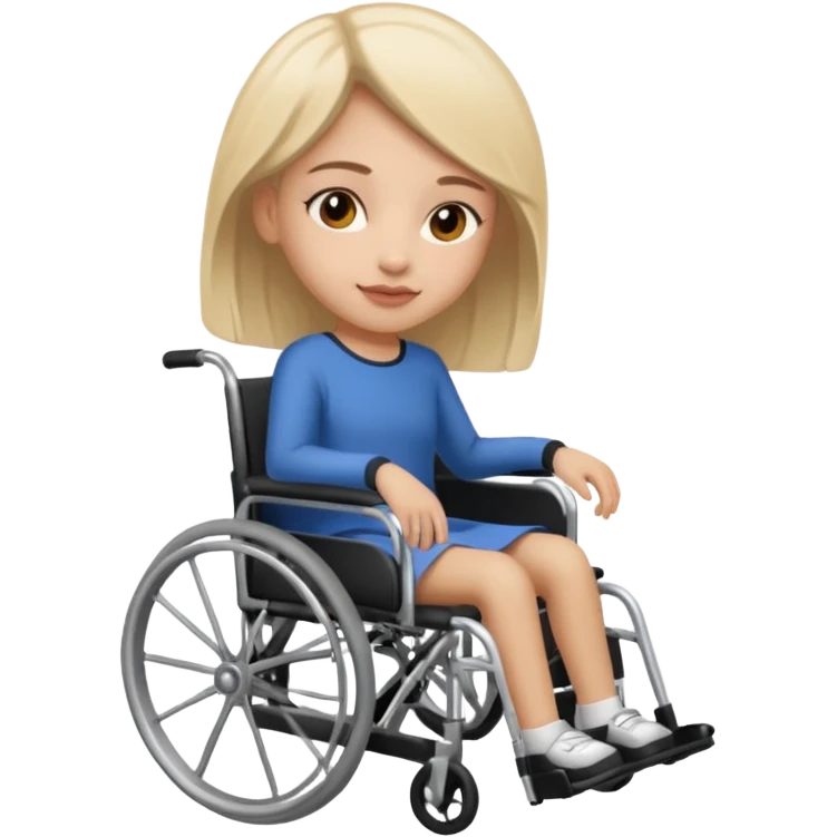 Girl sitting in a wheelchair  emoji