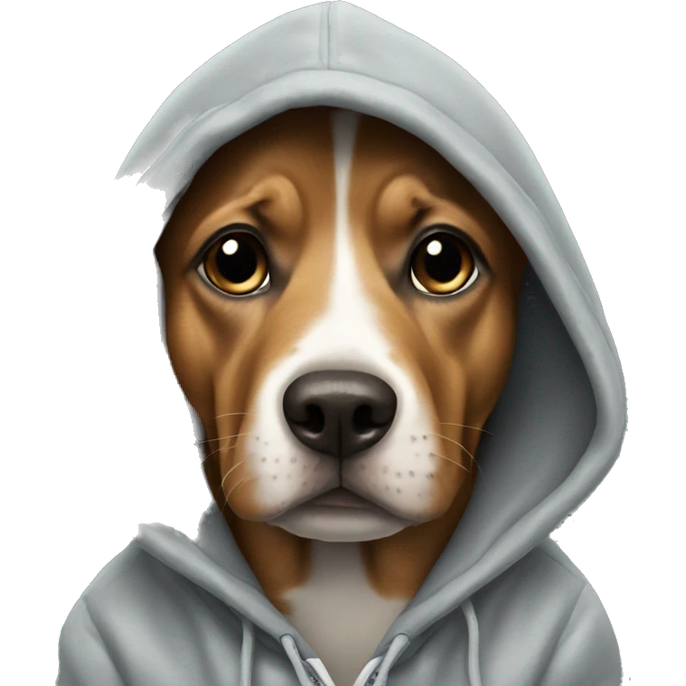 dog wearing hoodie emoji